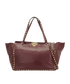 Rockstud Tote, &pound;475, Handbags, Burgundy, Leather, Front view